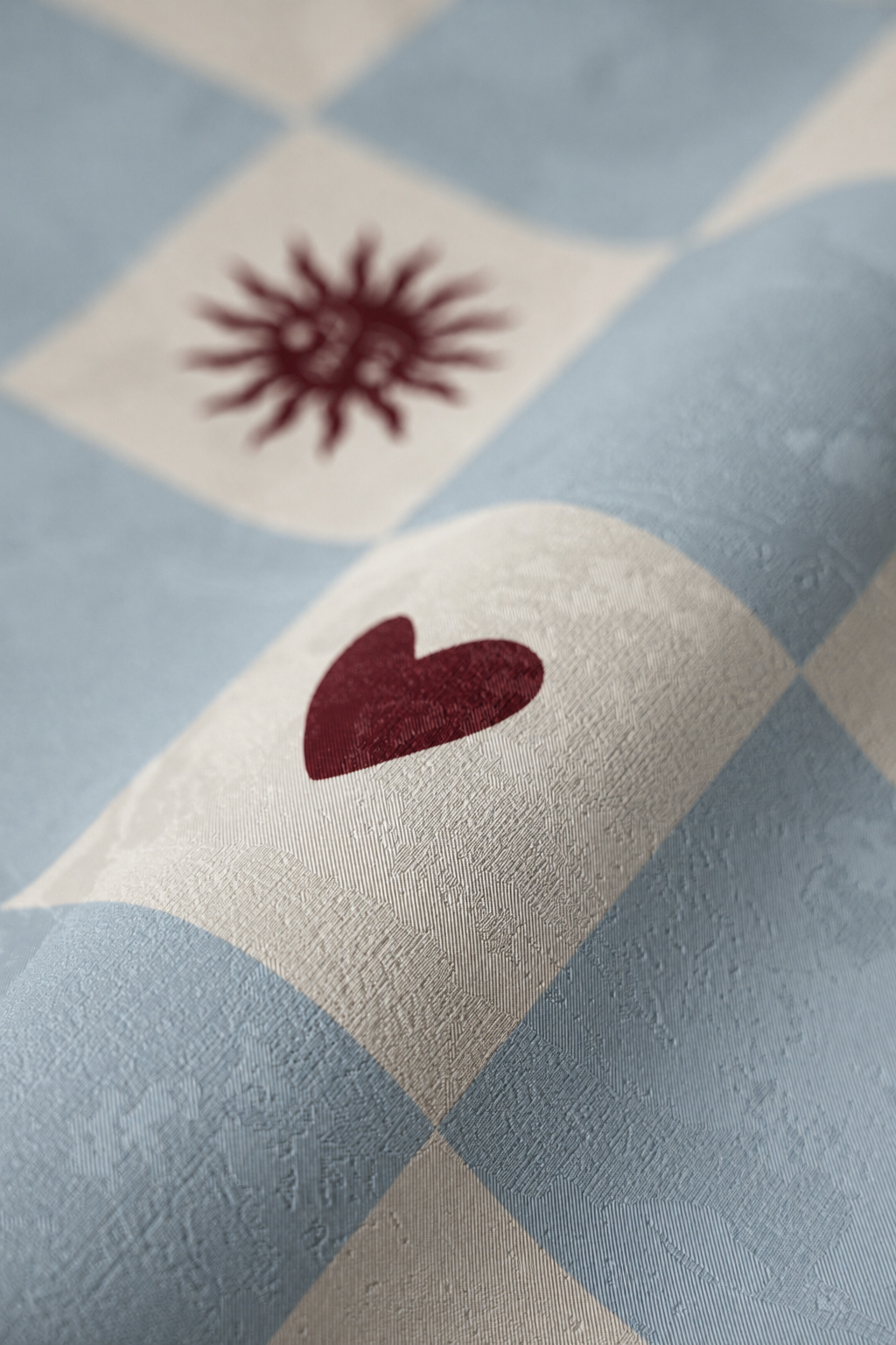 Papel pintado Sun and heart Blue