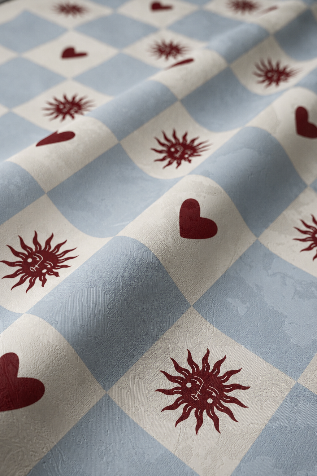 Papel pintado Sun and heart Blue