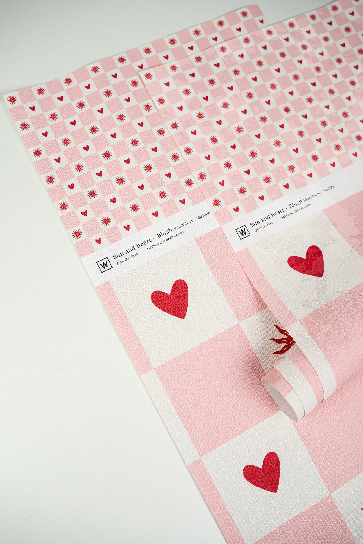 Papel pintado Sun and heart Blush