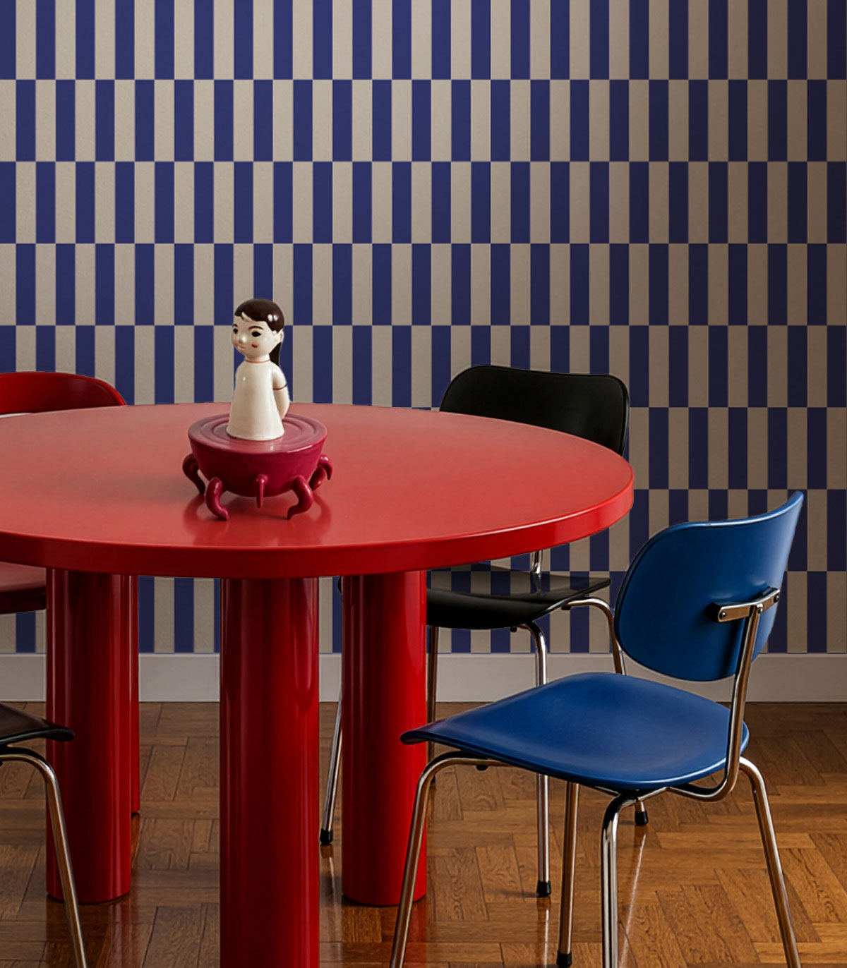 Papel pintado Tetris Stripe Cobalt
