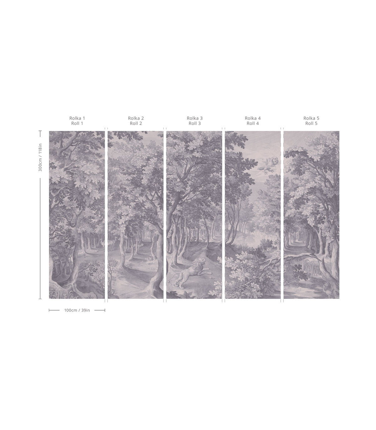 Papel pintado Timeless Trees Blue