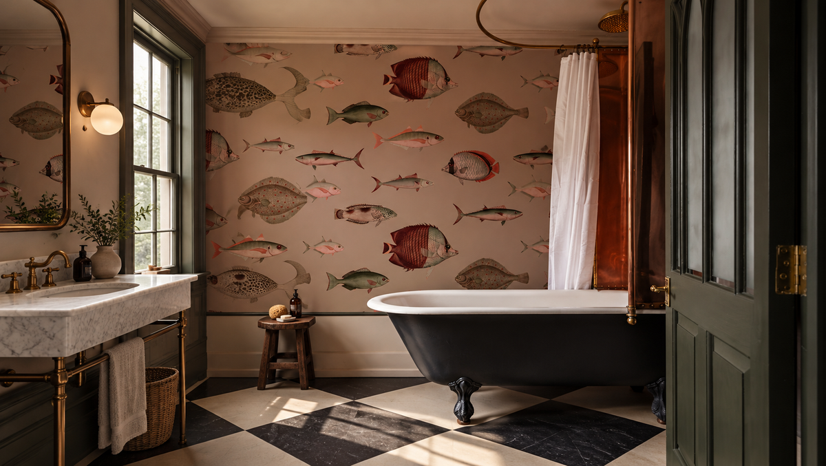 Papel pintado Under the Sea Pink