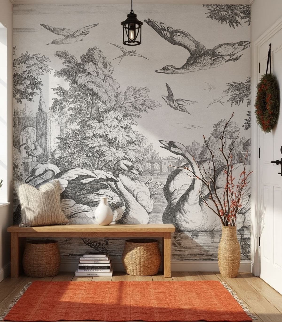 Tapeta White swans - Wallcolors®