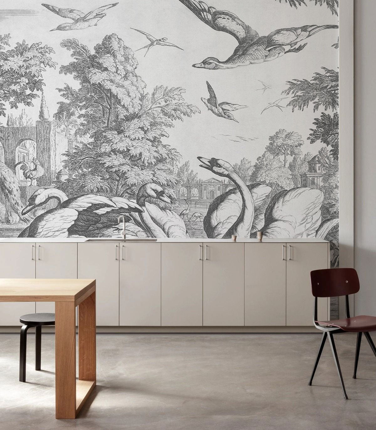Tapeta White swans - Wallcolors®