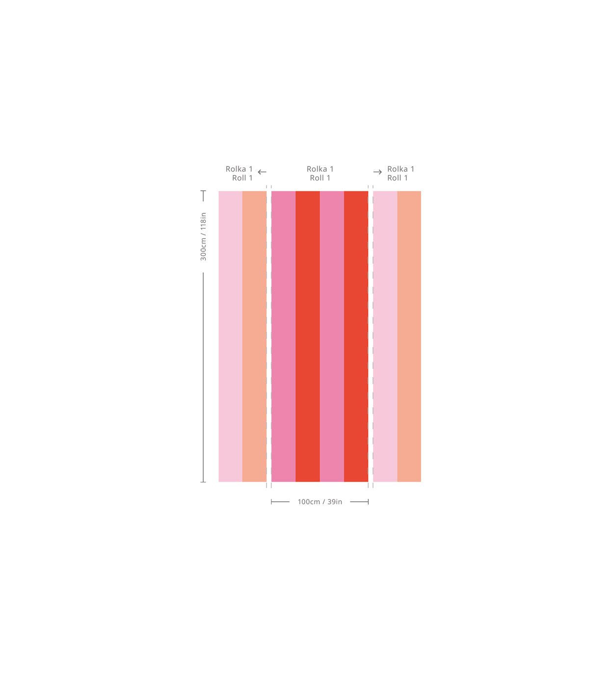 Tapeta Wilde Stripe Play Cherry Pink - Wallcolors®