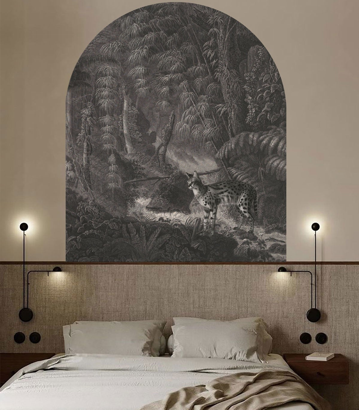 Arch Palms and cats - Wallcolors®