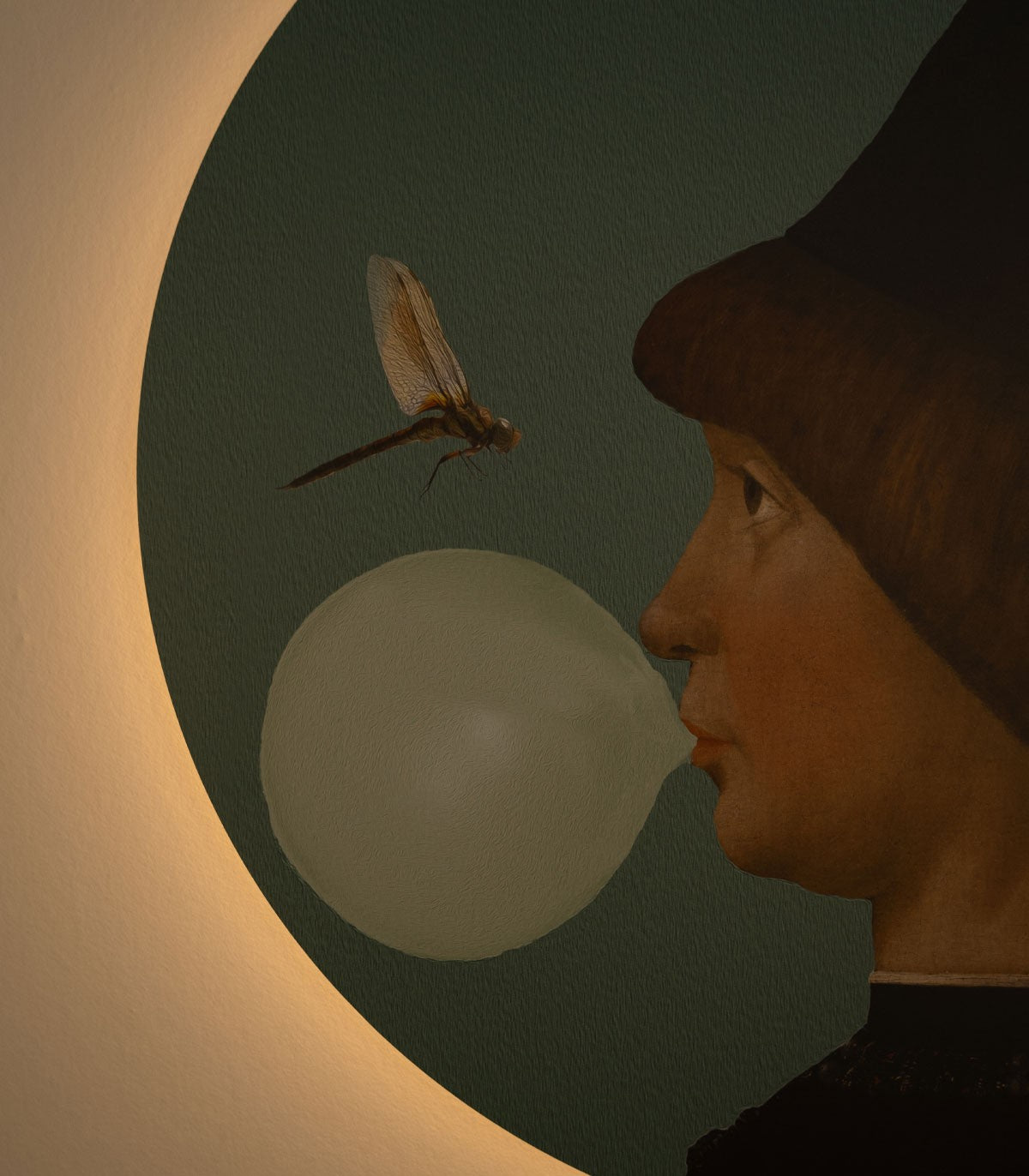Dots Lighting Boy and Dragonfly - Wallcolors®