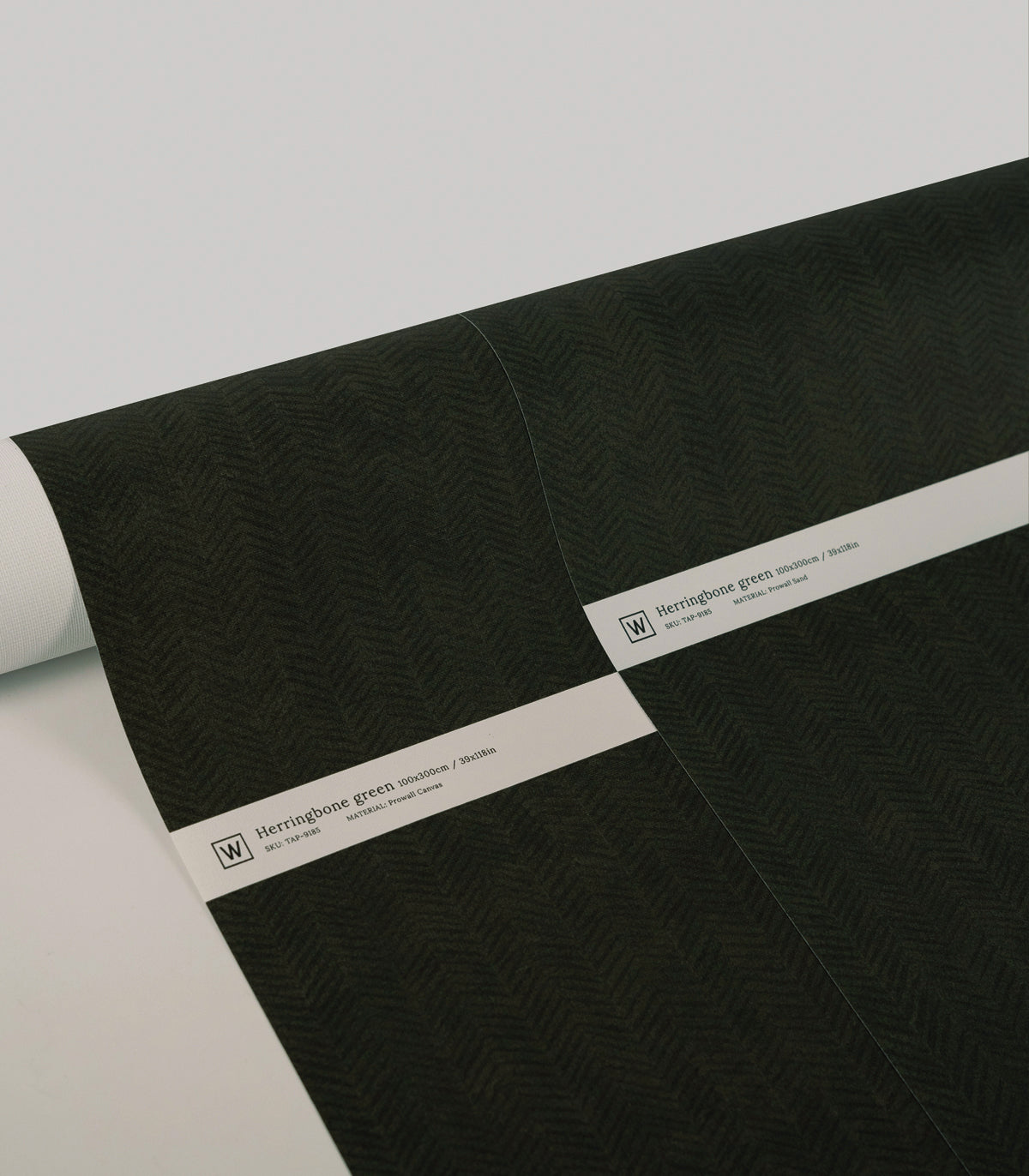 Papel pintado Herringbone verde
