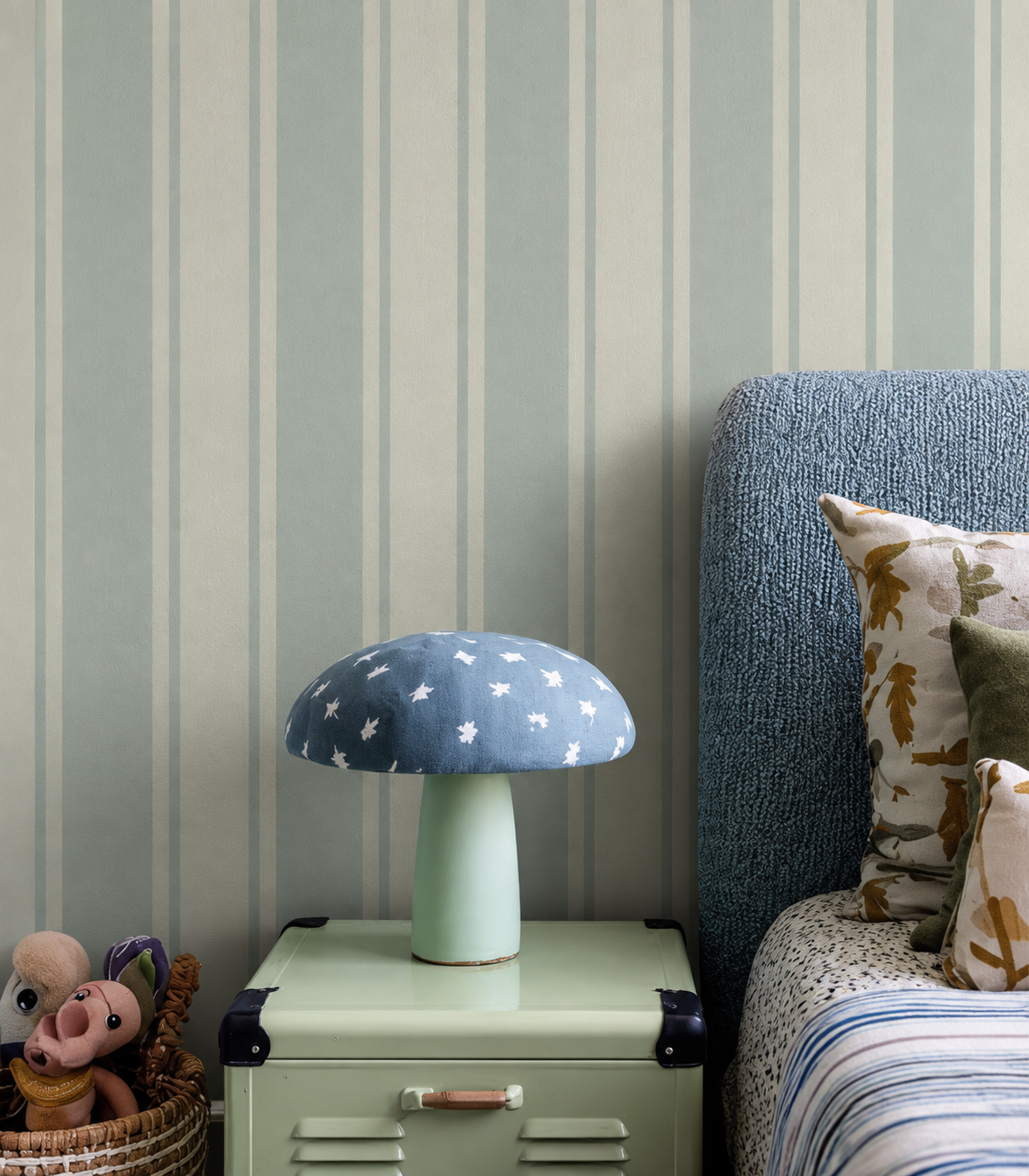 Papel pintado Gentle Stripe Soft Sage