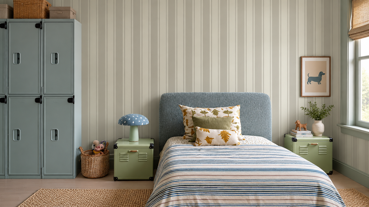 Papel pintado Gentle Stripe Warm Stone