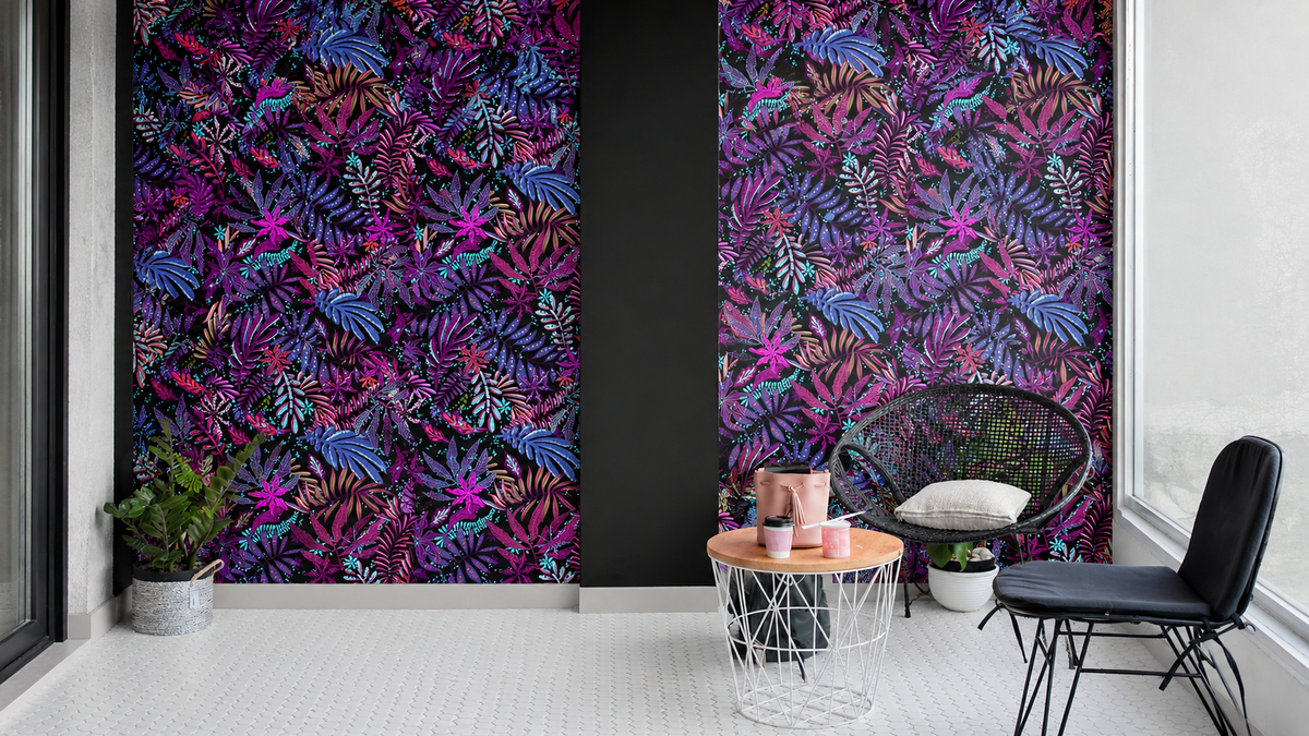 Papel pintado Violet Leaves
