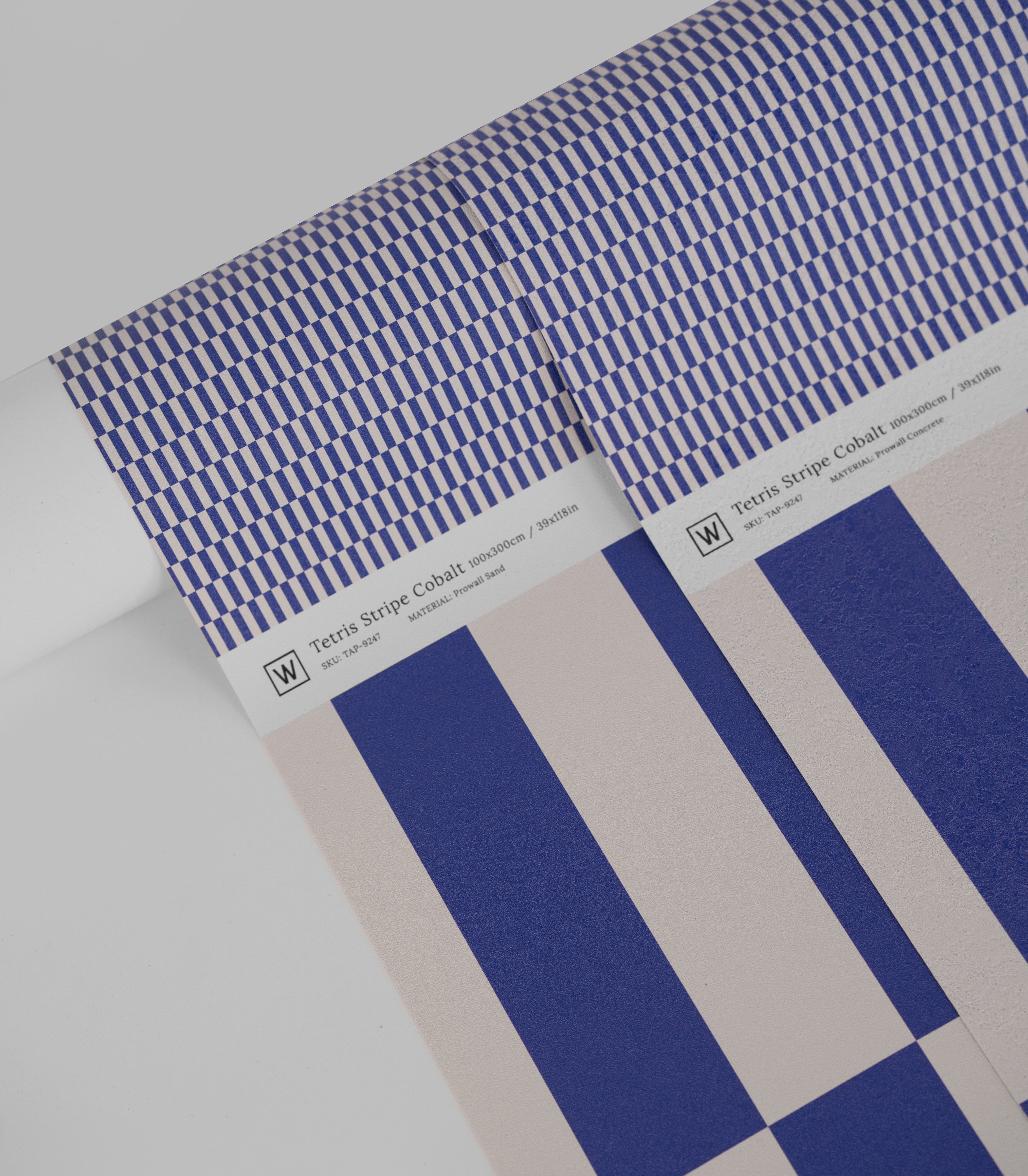 Papel pintado Tetris Stripe Cobalt