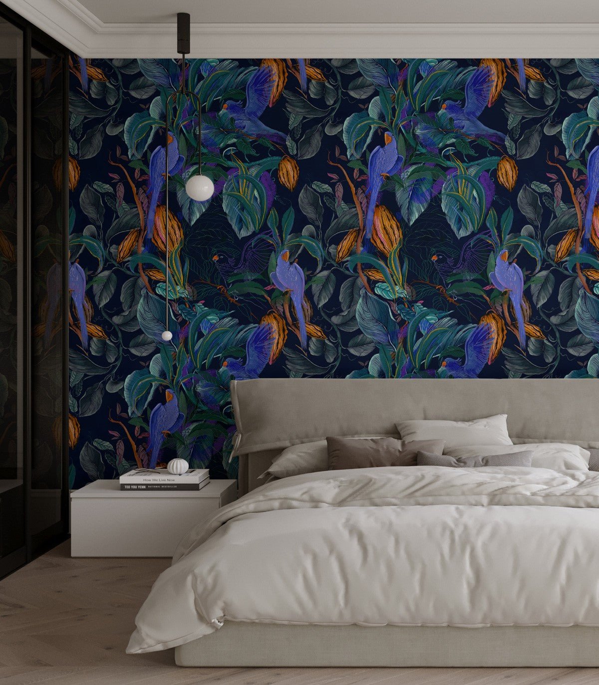 Tapeta Blue Parrots - Wallcolors®