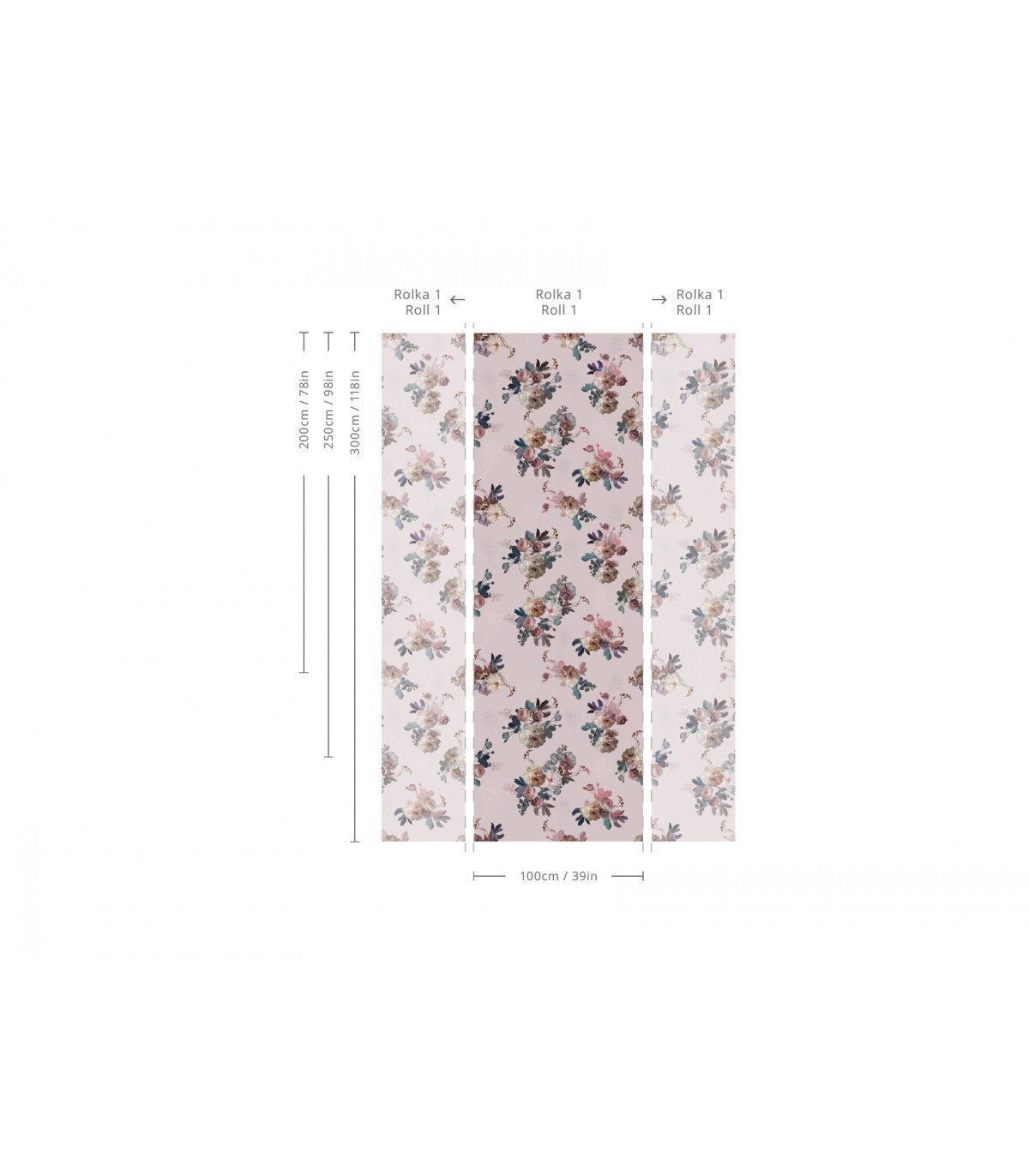 Tapeta Blush Garden Pink - Wallcolors®