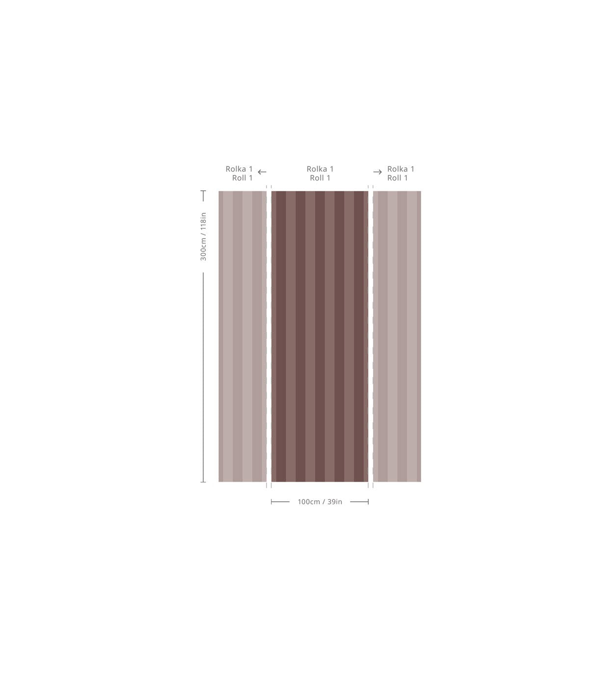 Papel pintado Bold Stripe Cocoa