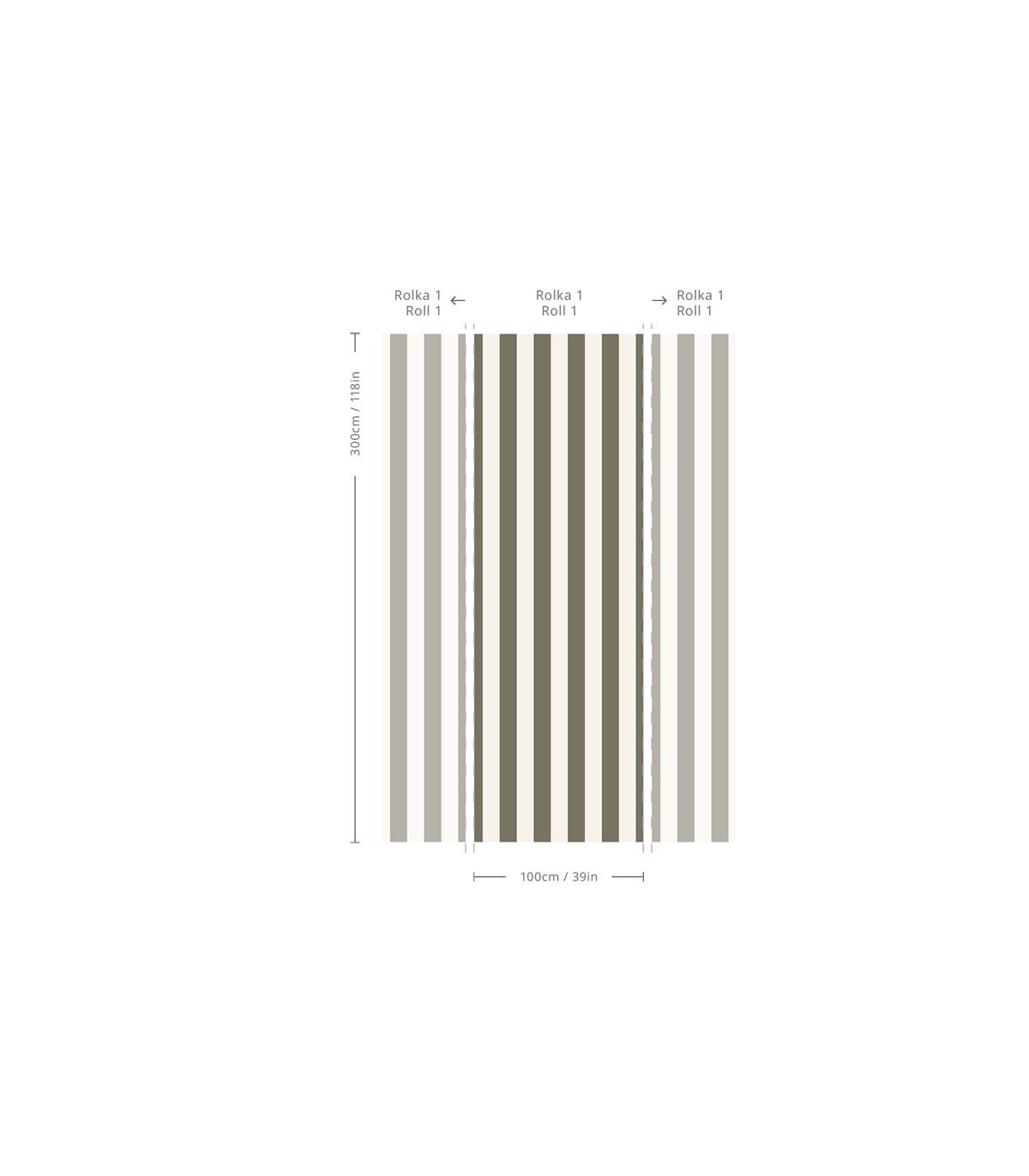 Papel pintado Bold Stripe Moss
