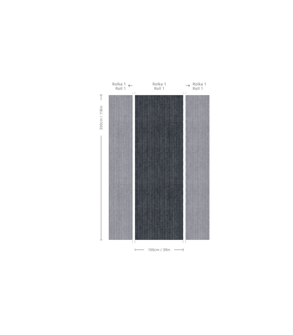 Papel pintado Herringbone Azul