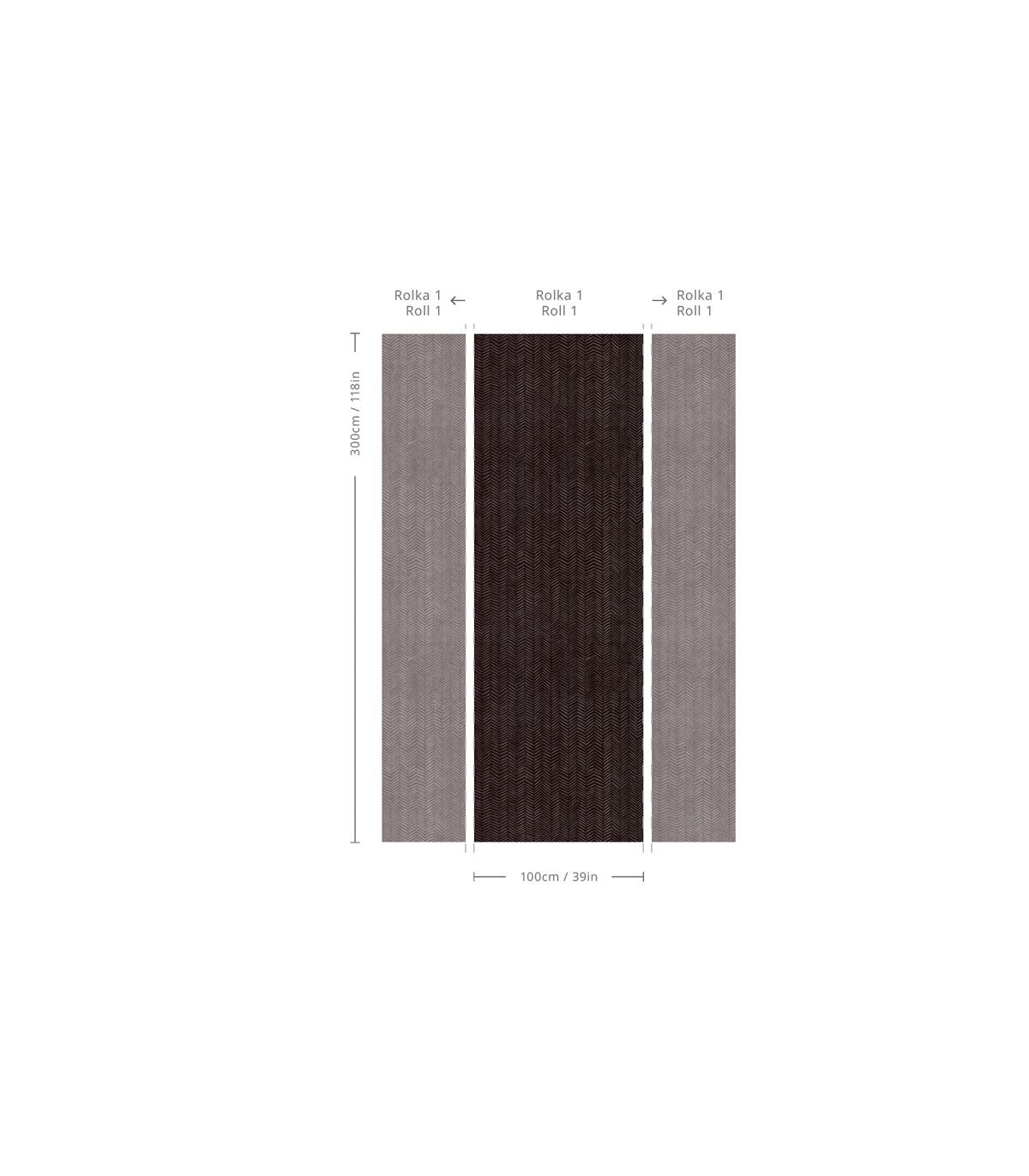 Papel pintado Herringbone Burdeos