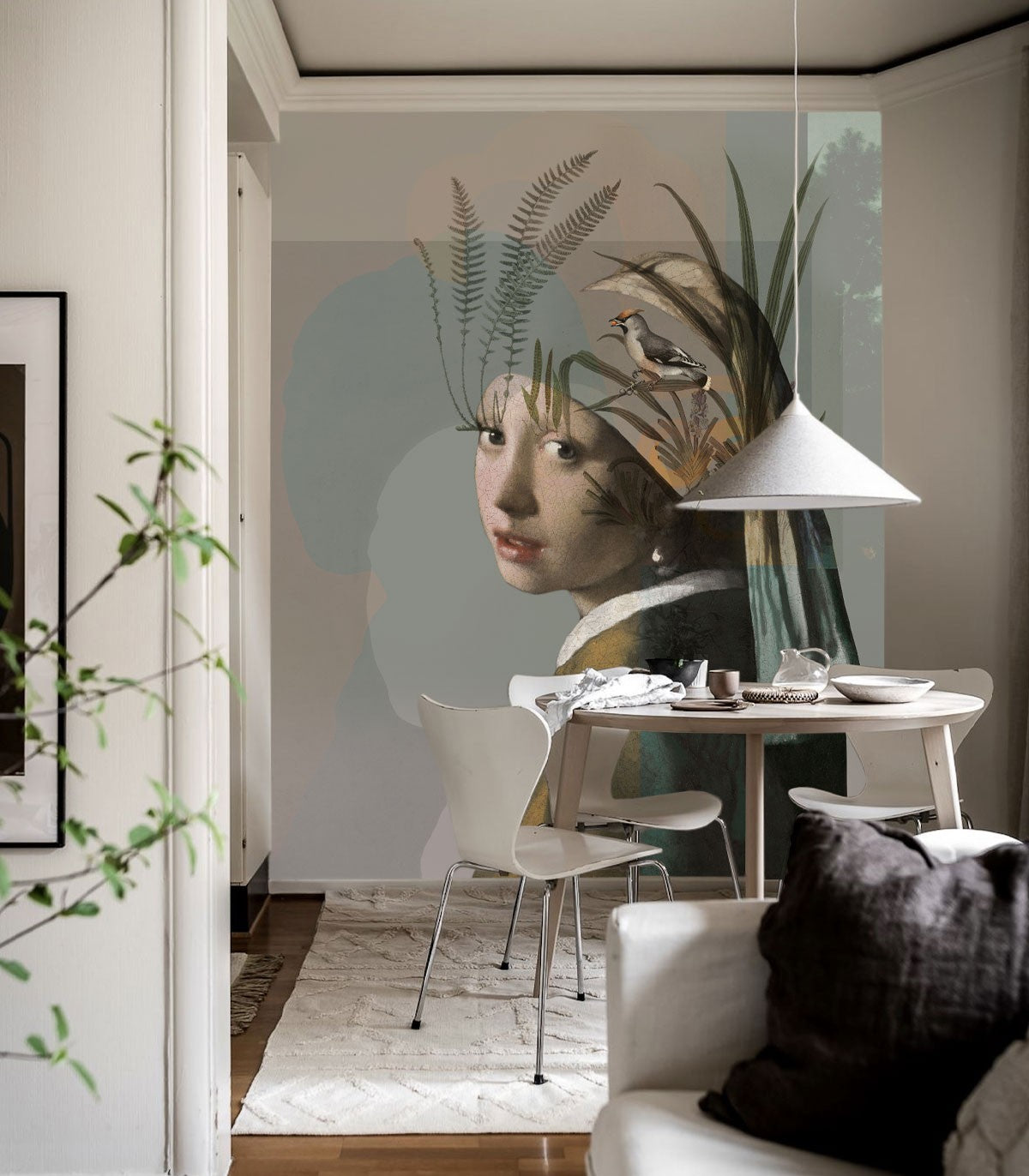 Papel pintado Nature girl with the pearl