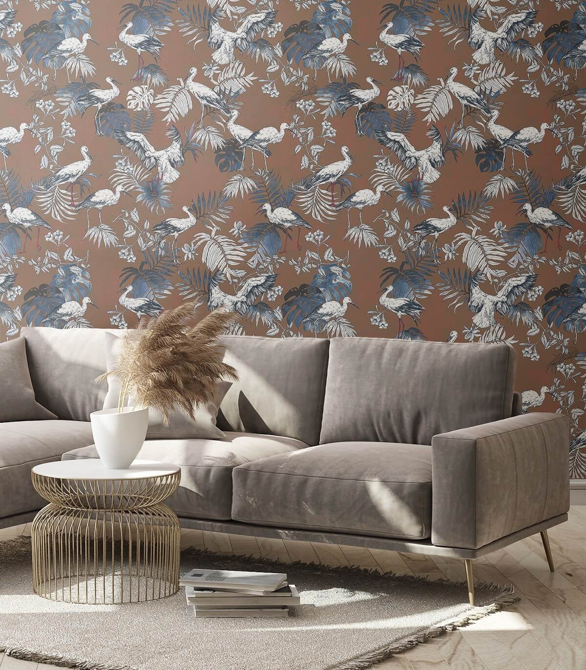 Tapeta Storks Red - Wallcolors®