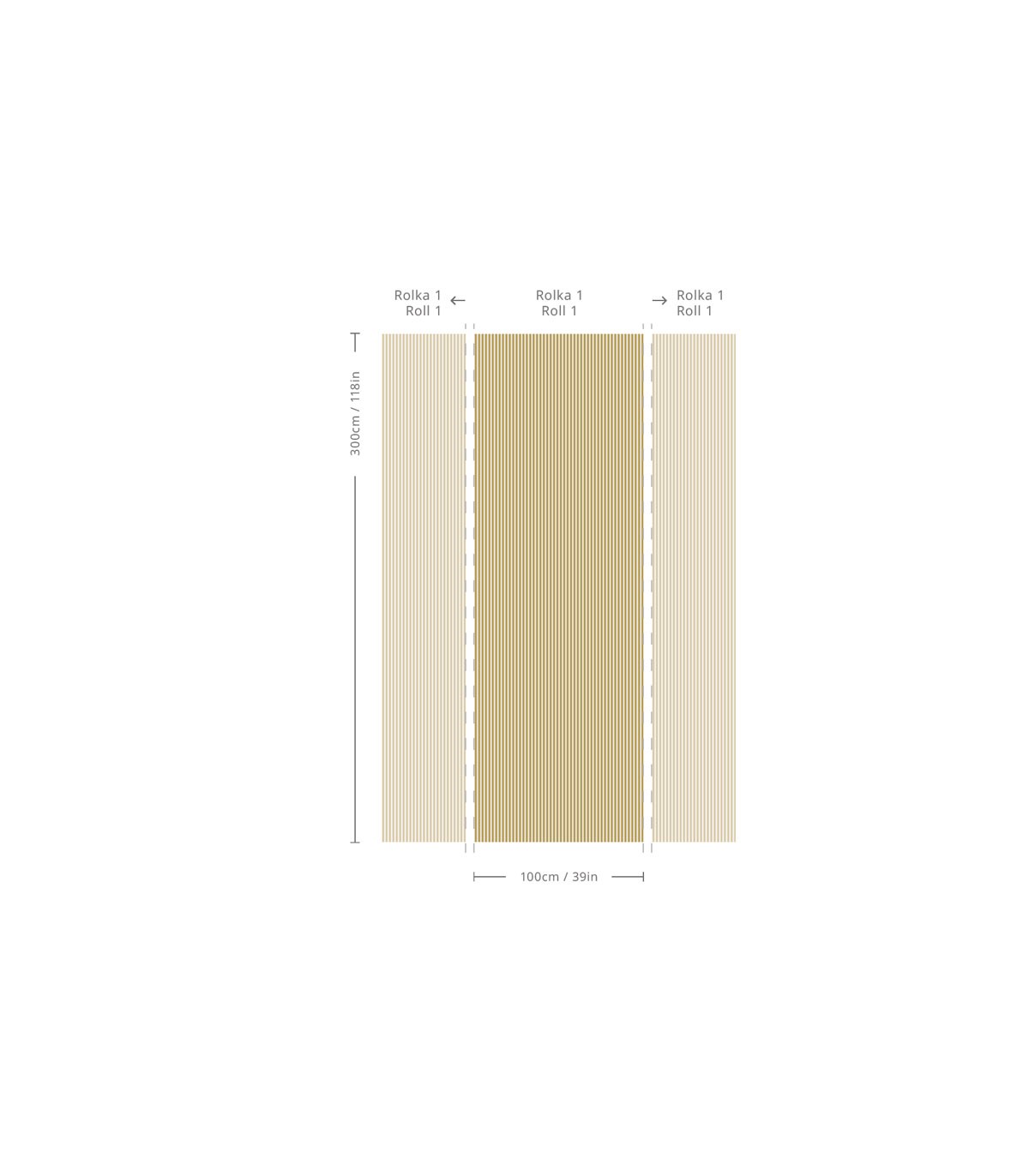 Papel pintado Stripe Meadow Mostaza