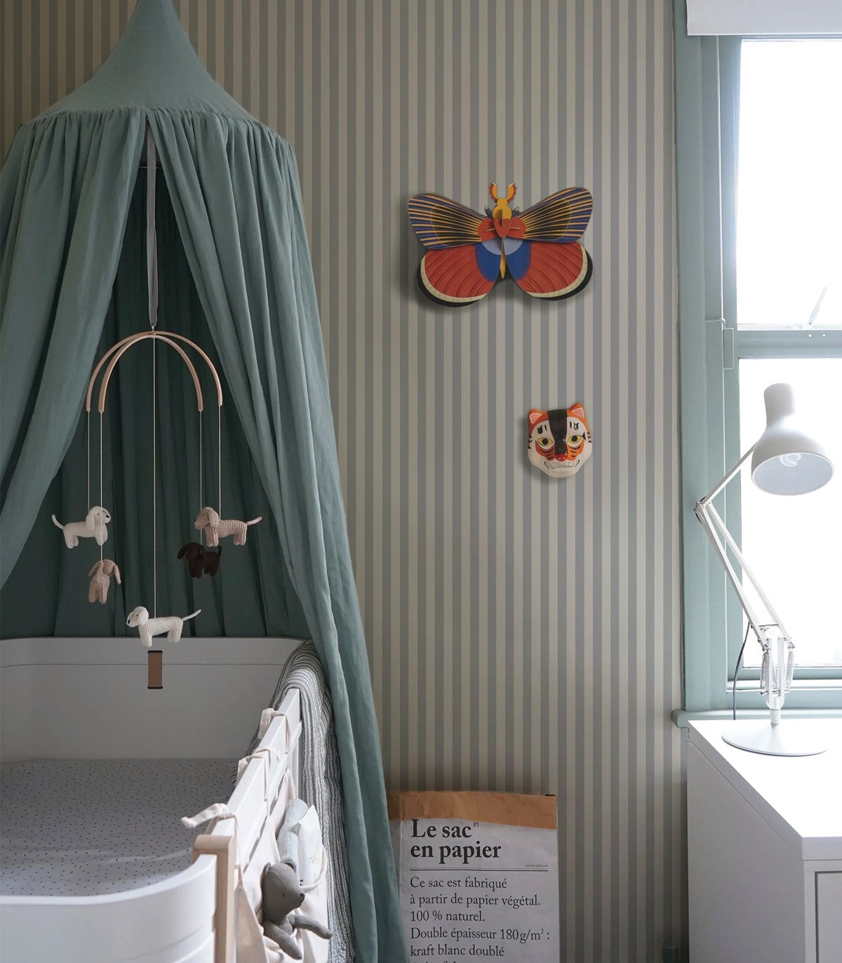 Papel pintado Stripe Tranquil Blue