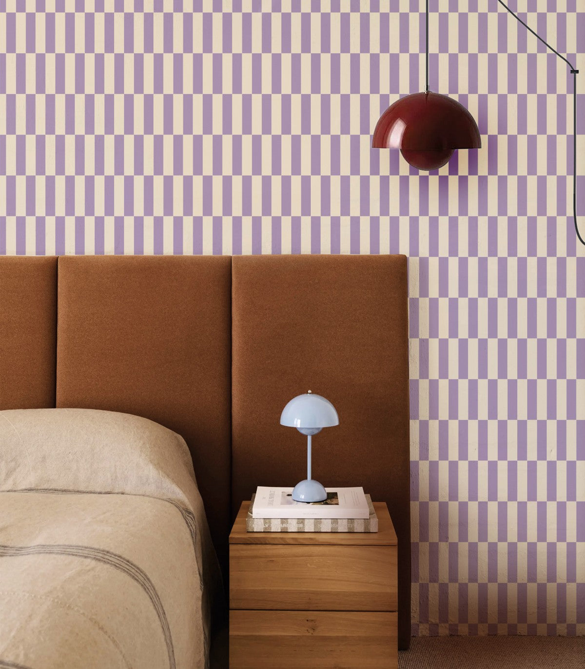 Papel pintado Tetris Stripe Lila