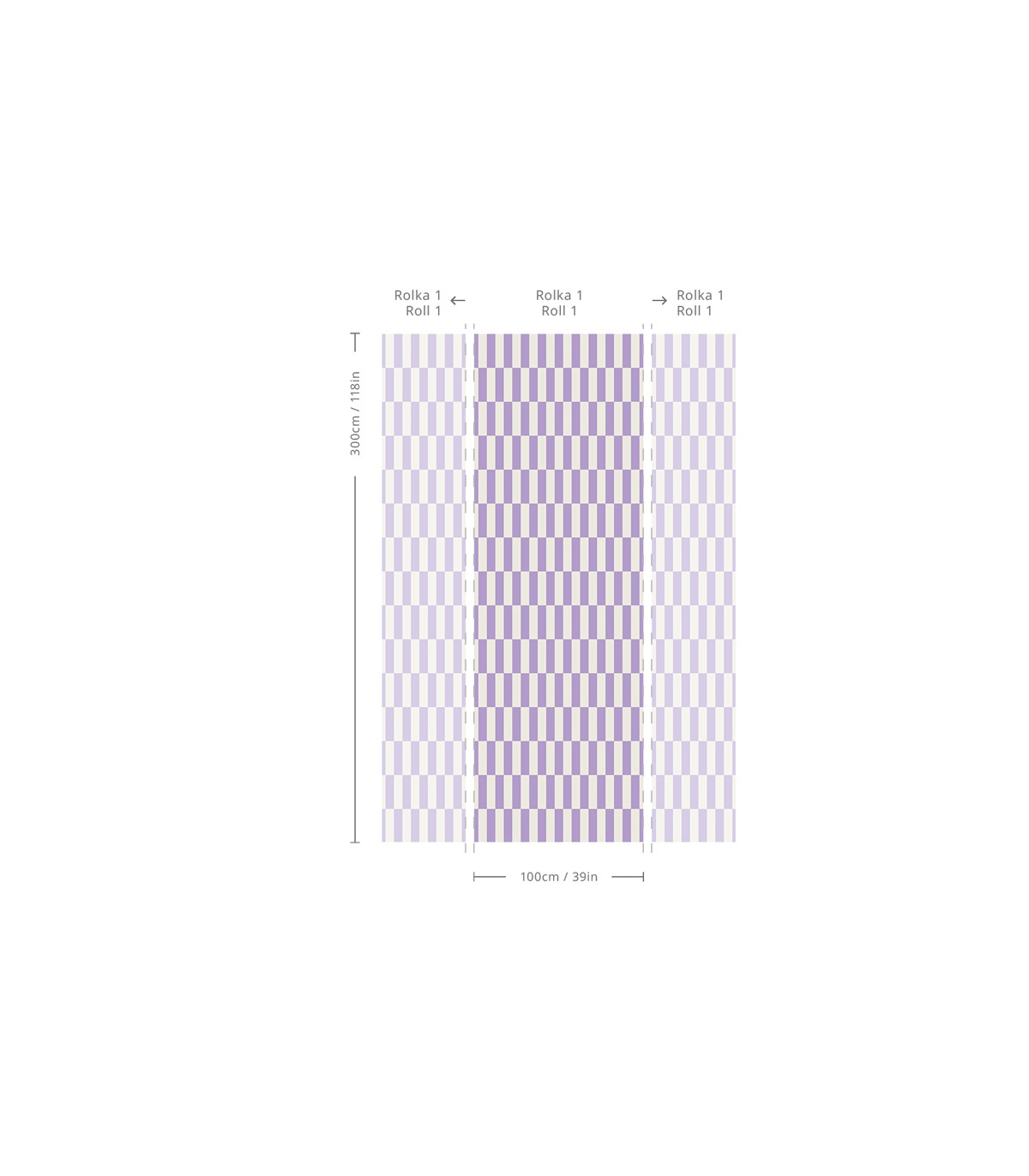 Papel pintado Tetris Stripe Lila