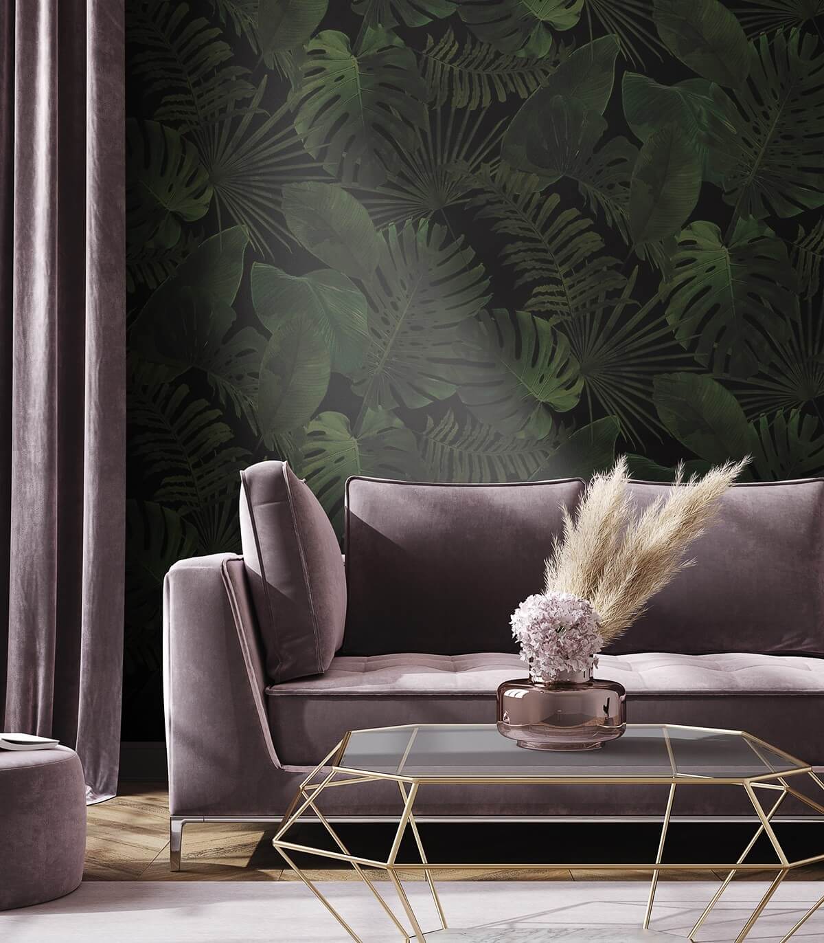 Tapeta Tropical Forest Dark - Wallcolors®