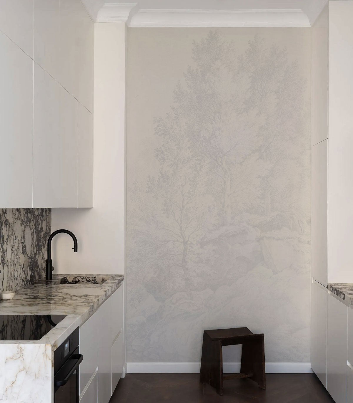 Papel pintado Whispering Trees azul
